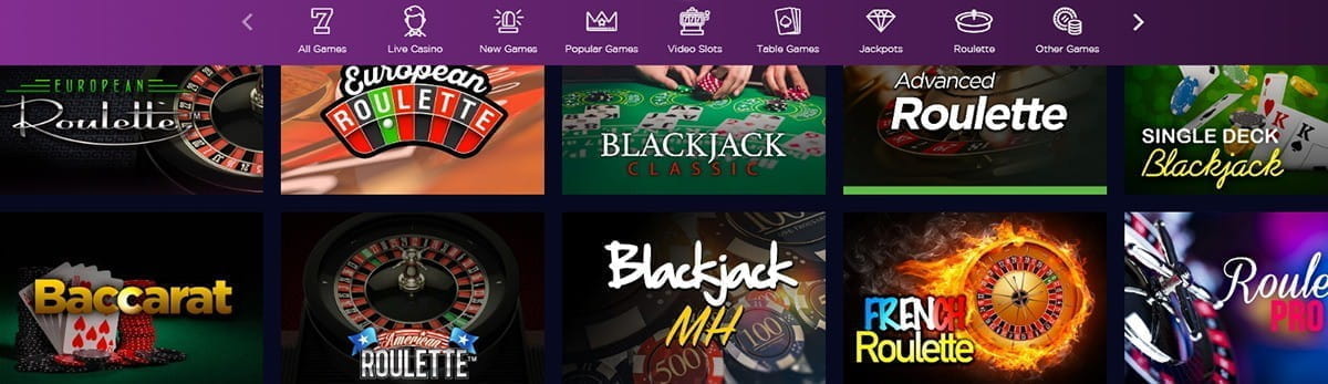 Genesis Casino Masa Oyunları Kataloqu