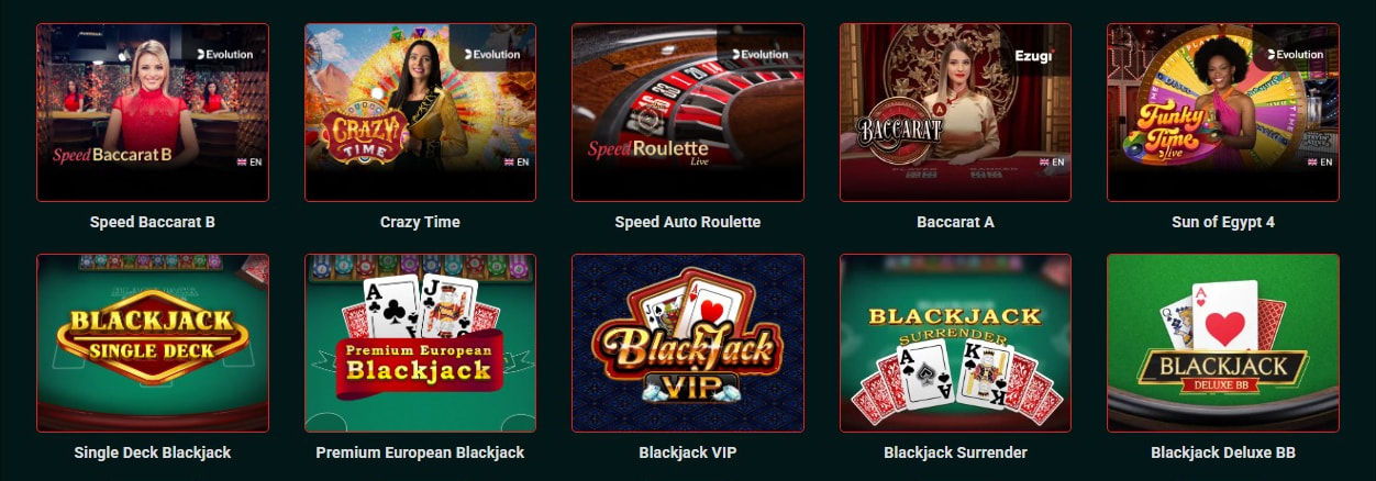Pinco Rulet, Blackjack və Başqa Kazino Oyunları