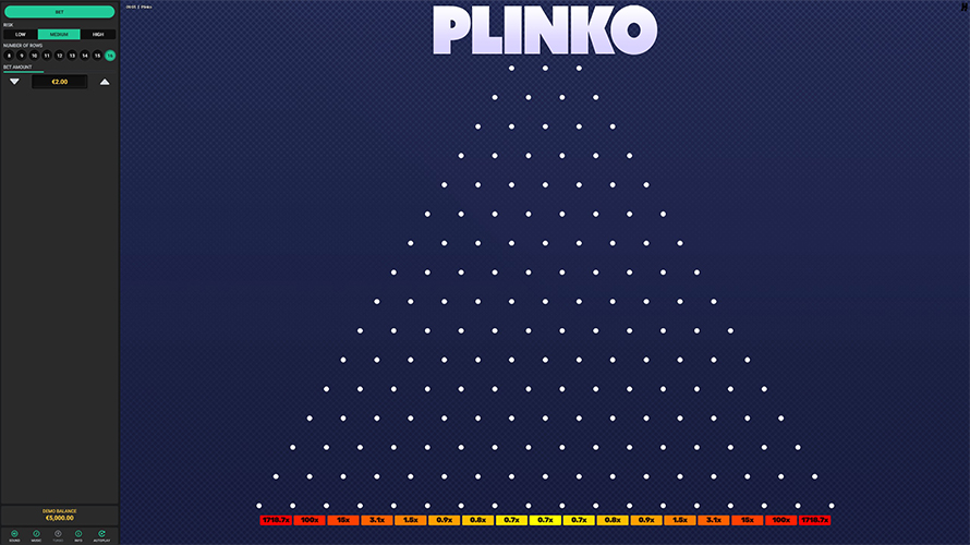 Plinko online versiyada pulsuz oynayın